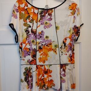 Worthington Floral Peplum Top